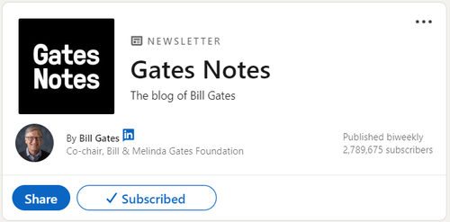 Newsletter Bill Gates